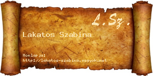 Lakatos Szabina névjegykártya