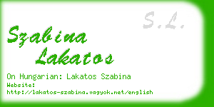 szabina lakatos business card